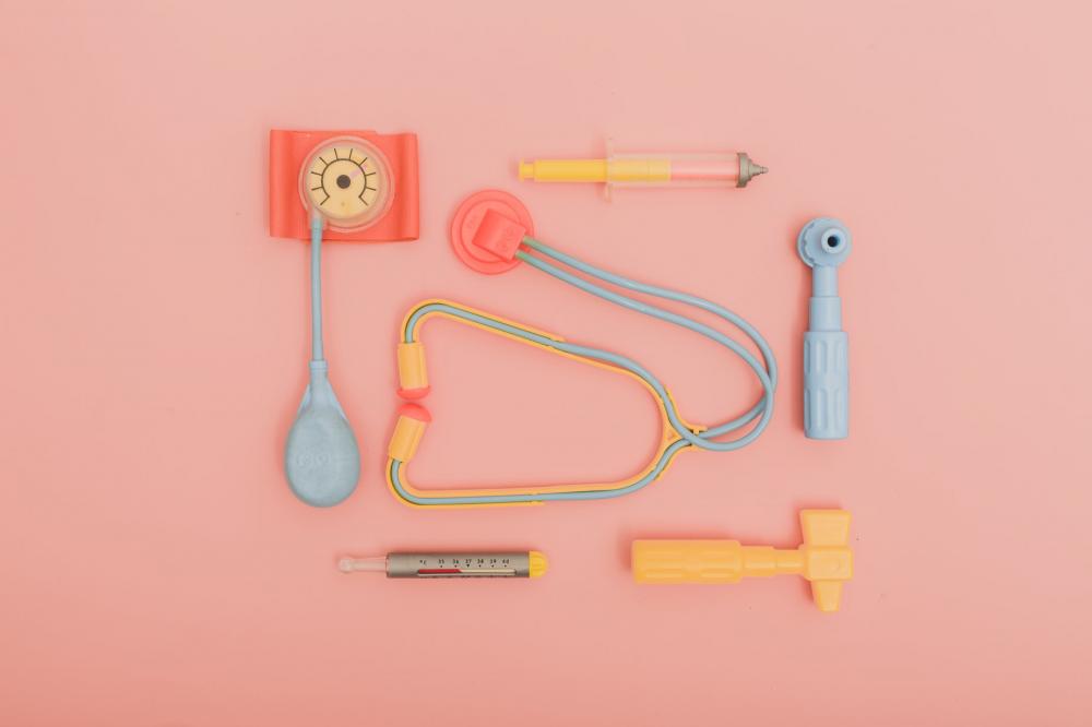 Medical Toy Flatlay Photo Medical Toy Flatlay Photo
