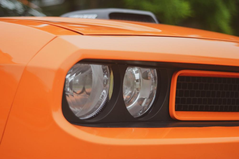 Orange Sports Car Close Up Photo Orange Sports Car Close Up Photo