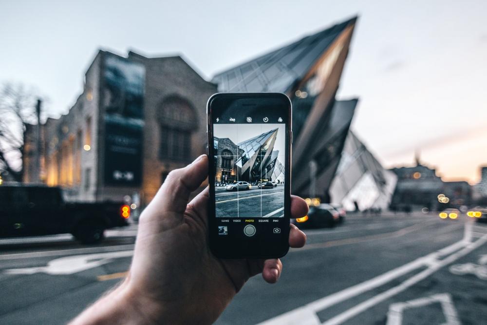 Phone Taking Photo Of Museum Photo Phone Taking Photo Of Museum Photo