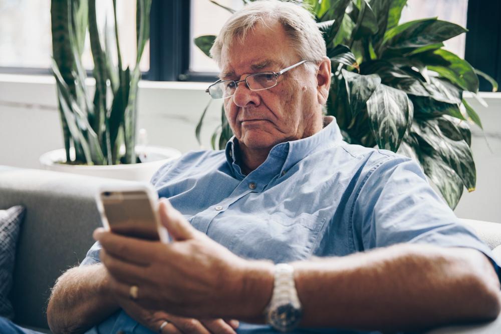 Senior Using Cell Phone Photo Senior Using Cell Phone Photo