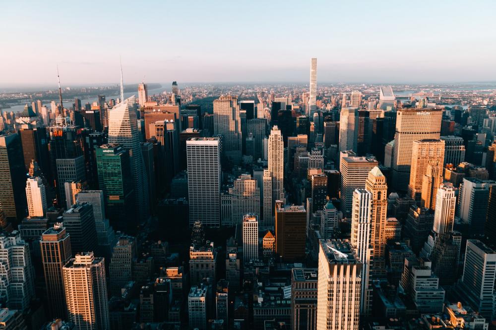 Towering New York Building From Above Photo Towering New York Building From Above Photo