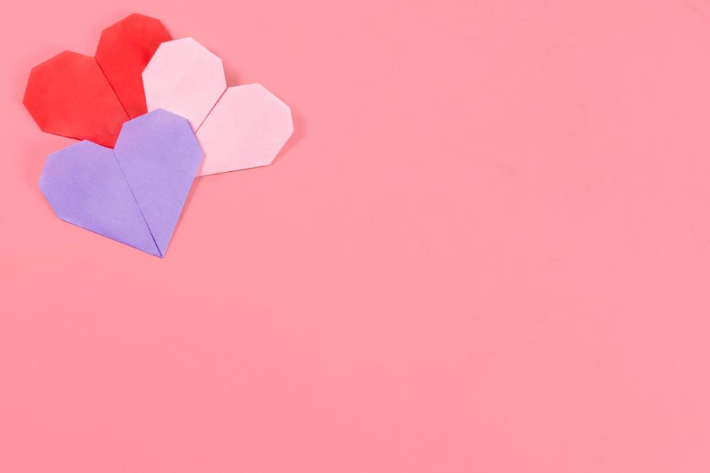Valentines Hearts On Pink Photo Valentines Hearts On Pink Photo