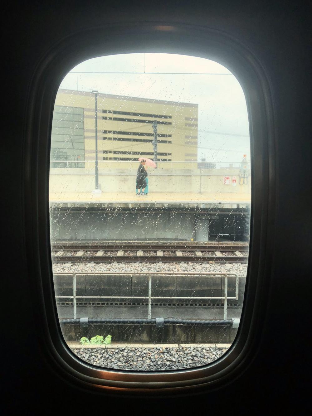 View Through A Train Window In The Rain Photo View Through A Train Window In The Rain Photo