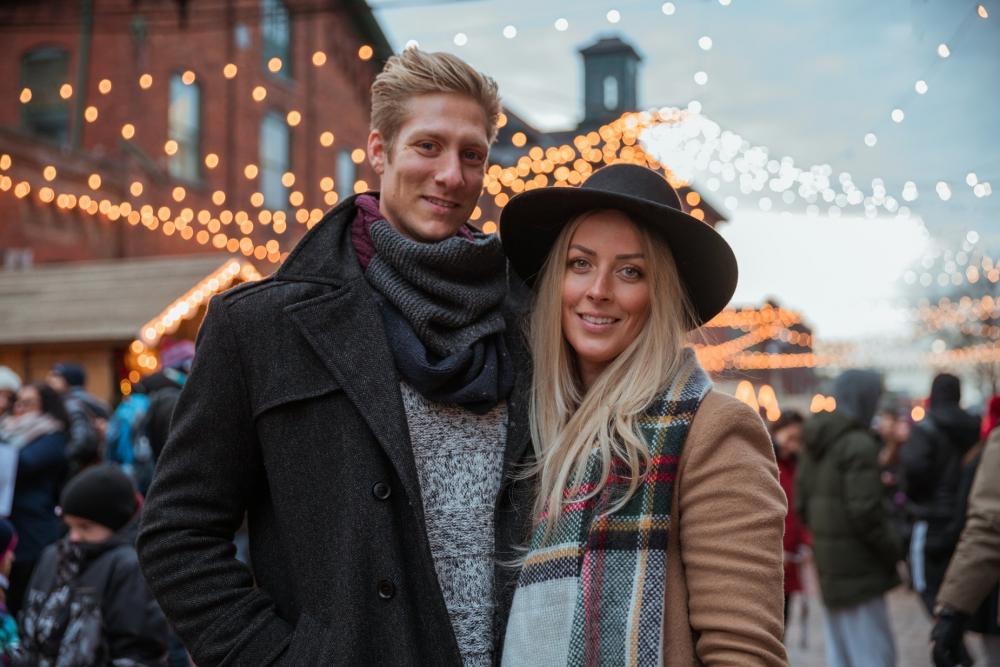 Winter Couple At Festival Photo Winter Couple At Festival Photo
