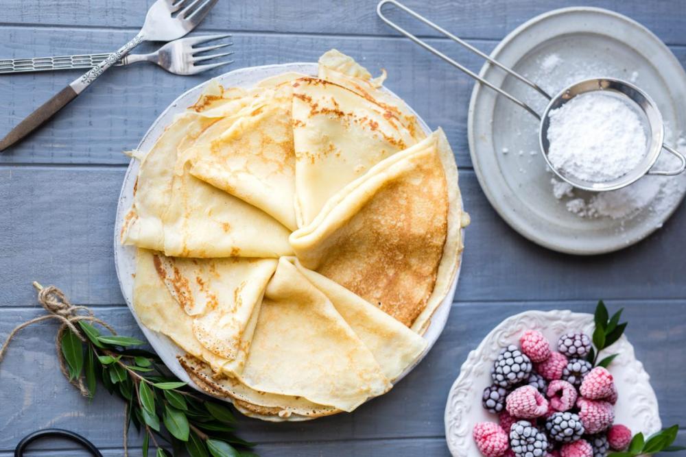 Pancakes ready for breakfast Pancakes ready for breakfast