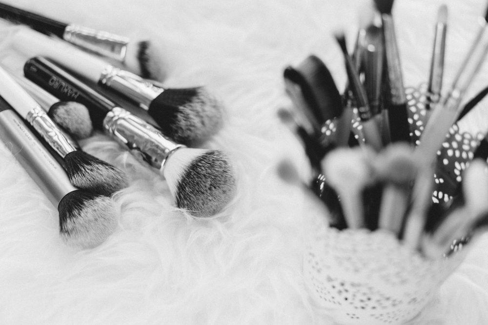 Makeup brushes in b&w Makeup brushes in b&w