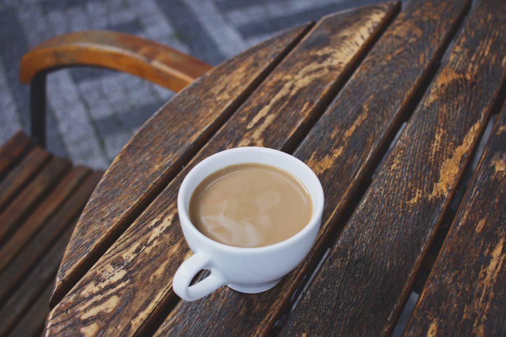 White coffee on the table 2 White coffee on the table 2