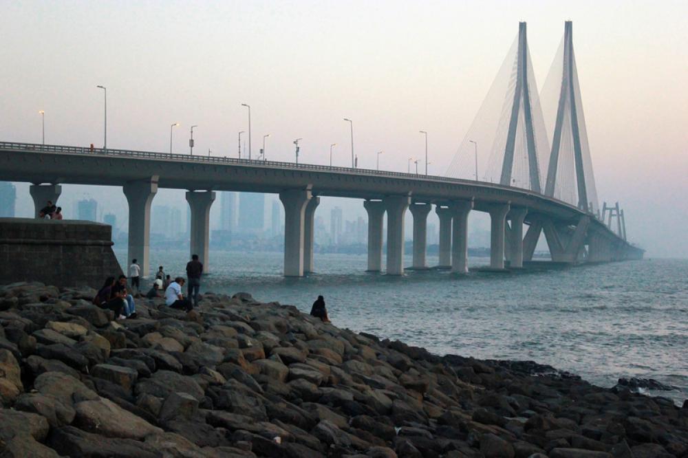 Bandra-Worli Sea Link Suspension Bridge in Mumbai, India free photo Bandra-Worli Sea Link Suspension Bridge in Mumbai, India free photo