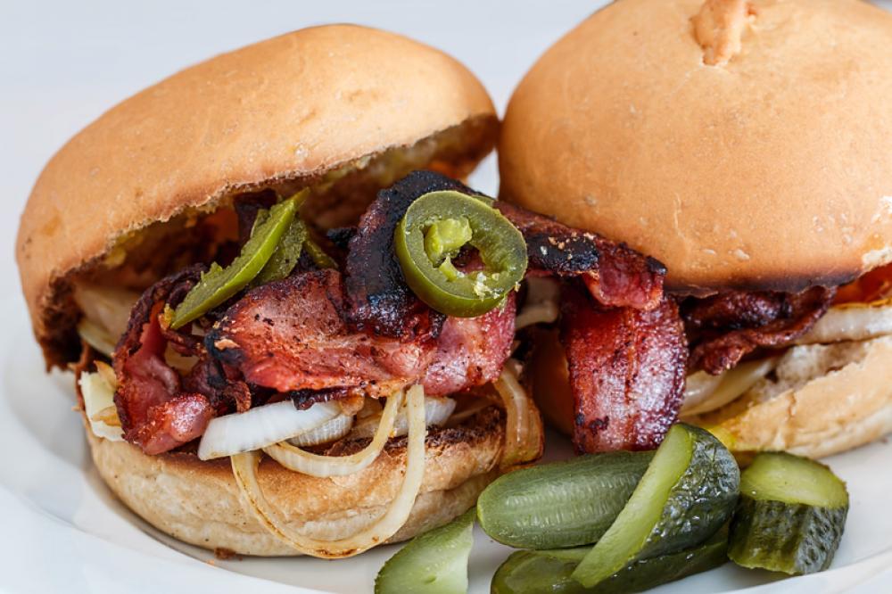 Burgers with Bacon free photo Burgers with Bacon free photo