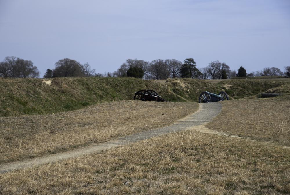 Cannons in the Trenches in Yorktown, Virginia free photo Cannons in the Trenches in Yorktown, Virginia free photo