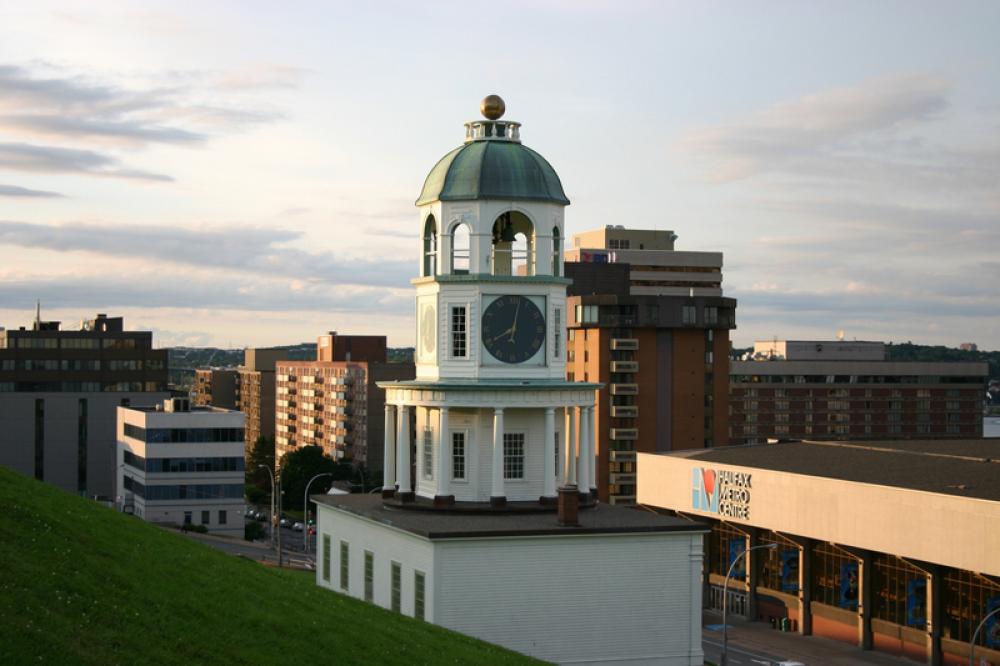 Clock Tower and city in Halifax , Nova Scotia free photo Clock Tower and city in Halifax , Nova Scotia free photo