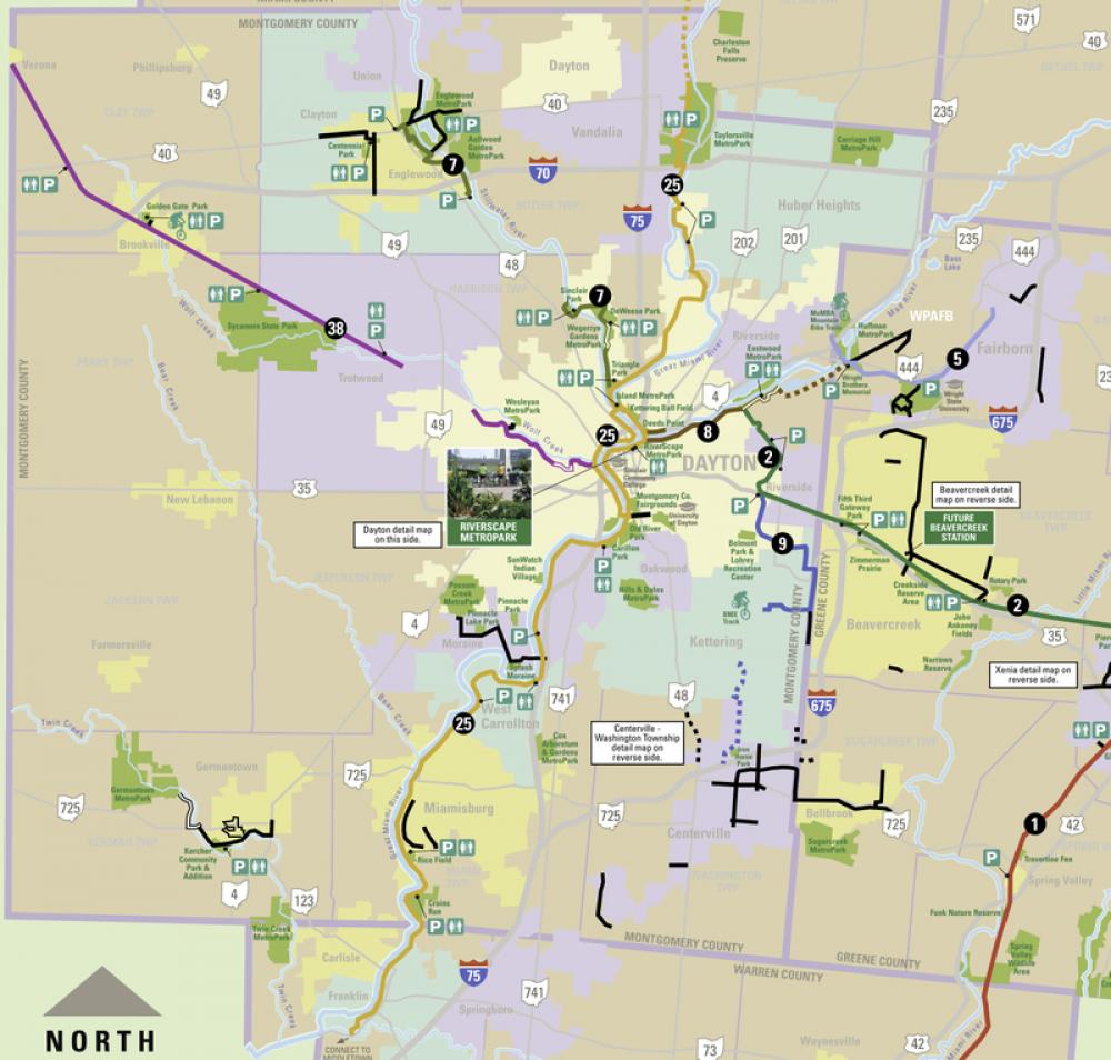 Dayton Regional Bike Trail Map in Ohio free photo Dayton Regional Bike Trail Map in Ohio free photo