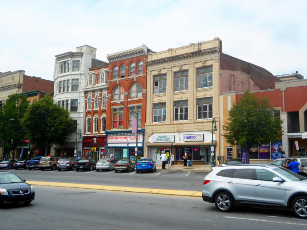 Downtown Reading the buildings and car in Pennsylvania free photo Downtown Reading the buildings and car in Pennsylvania free photo