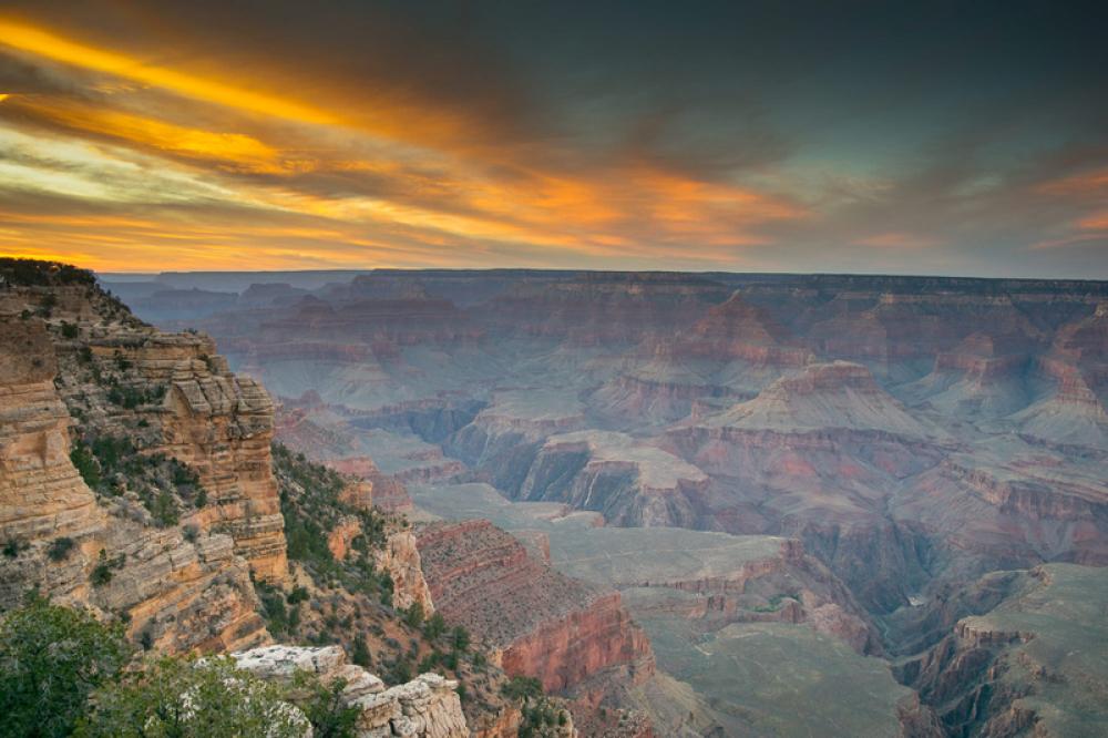 Dusk Clouds over the Canyon at Grand Canyon National Park, Arizona free photo Dusk Clouds over the Canyon at Grand Canyon National Park, Arizona free photo