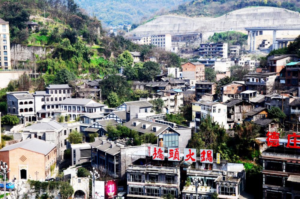 Fishing Village and buildings in Chongqing, China free photo Fishing Village and buildings in Chongqing, China free photo