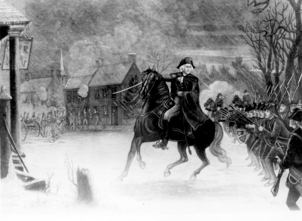 George Washington at the Battle of Trenton, New Jersey free photo George Washington at the Battle of Trenton, New Jersey free photo