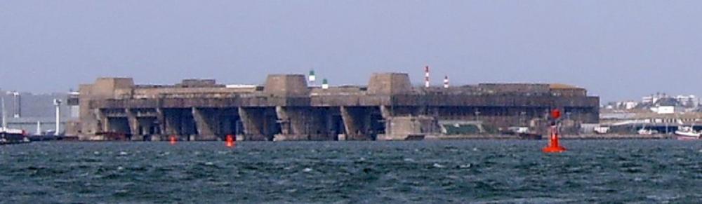 The German submarine base in Lorient during World War II free photo