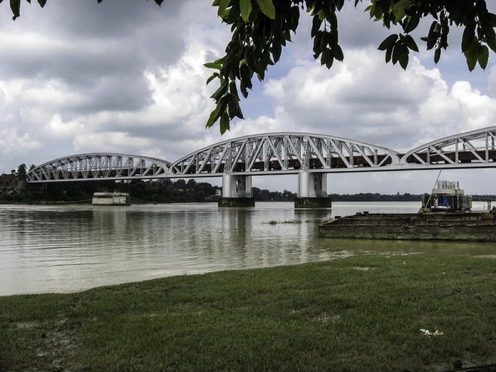 Hoogly Bridge landscape in Kolkata, India free photo Hoogly Bridge landscape in Kolkata, India free photo