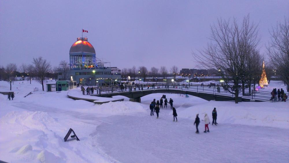 Ice Skating Rink in the winter in Montreal, Quebec, Canada free photo Ice Skating Rink in the winter in Montreal, Quebec, Canada free photo