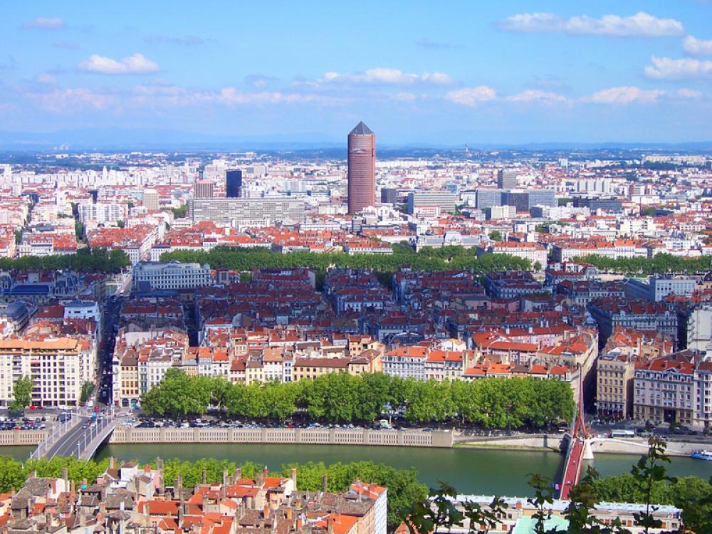 Looking at the City of Lyon, France free photo Looking at the City of Lyon, France free photo