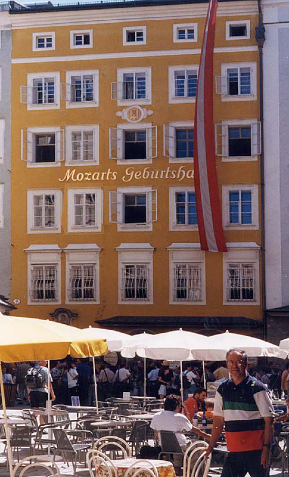 Mozart's birthplace and streets in Salzburg, Austria free photo Mozart's birthplace and streets in Salzburg, Austria free photo