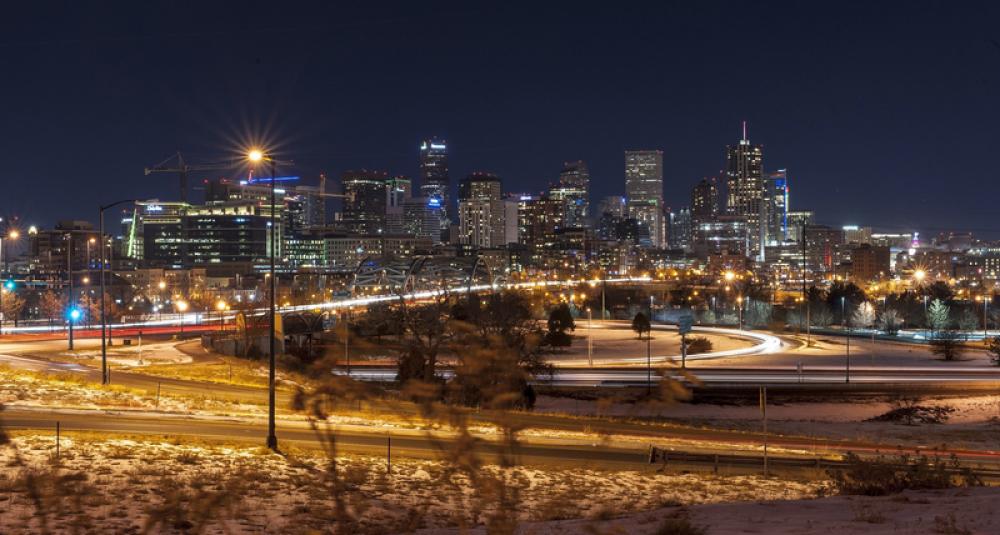 Night time Skyline of Denver, Colorado free photo Night time Skyline of Denver, Colorado free photo