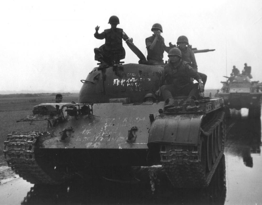 North Vietnamese Type 59 tank captured by South Vietnamese 20th Tank Regiment free photo North Vietnamese Type 59 tank captured by South Vietnamese 20th Tank Regiment free photo