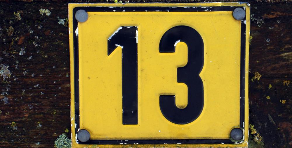 Number 13 on a road sign thirteen free photo Number 13 on a road sign thirteen free photo