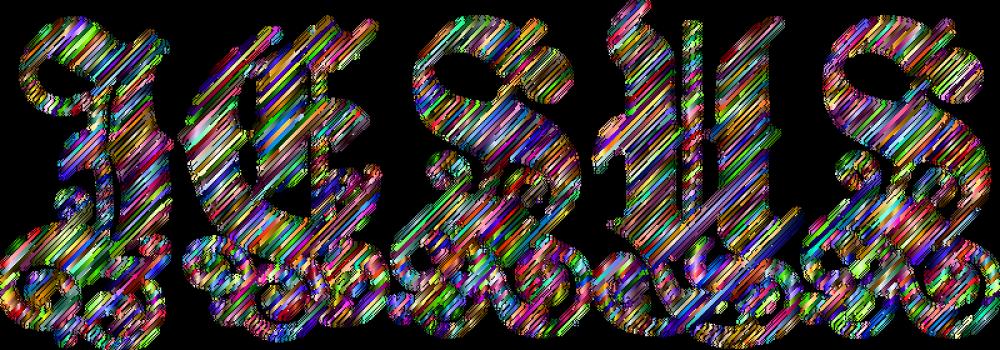Prismatic Jesus Typography vector clipart free photo Prismatic Jesus Typography vector clipart free photo