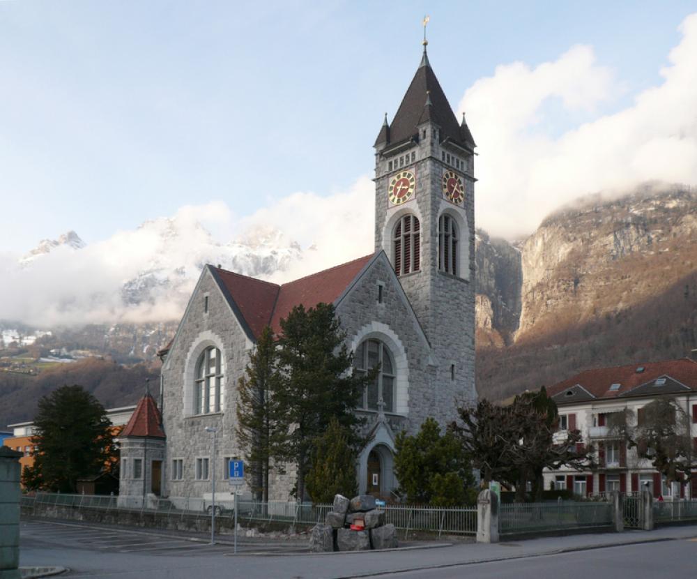 Reformed Church of Walenstadt, Switzerland free photo Reformed Church of Walenstadt, Switzerland free photo