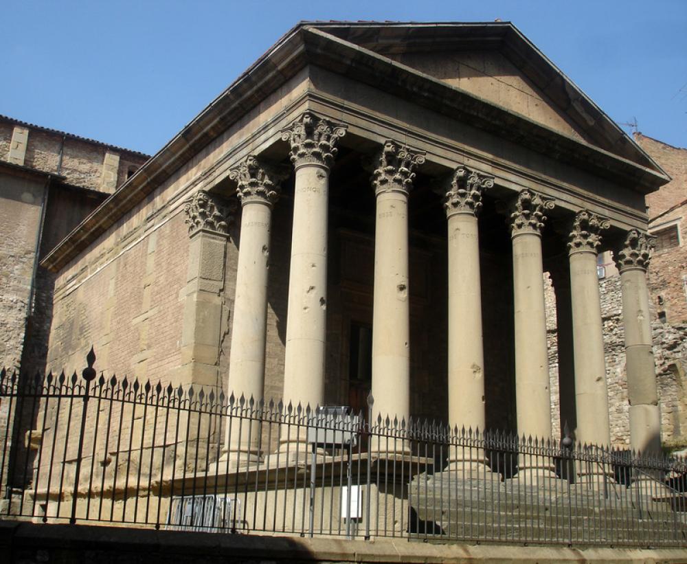 Roman temple in Vic Spain free photo Roman temple in Vic Spain free photo
