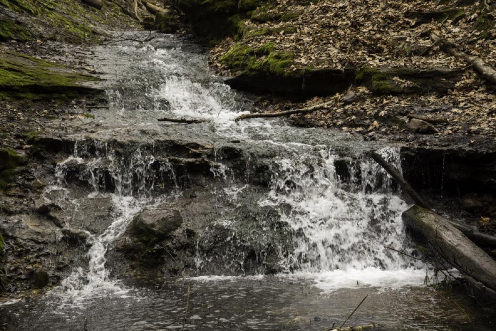Running Waterfall at the end of Parfrey's Glen, Wisconsin free photo Running Waterfall at the end of Parfrey's Glen, Wisconsin free photo