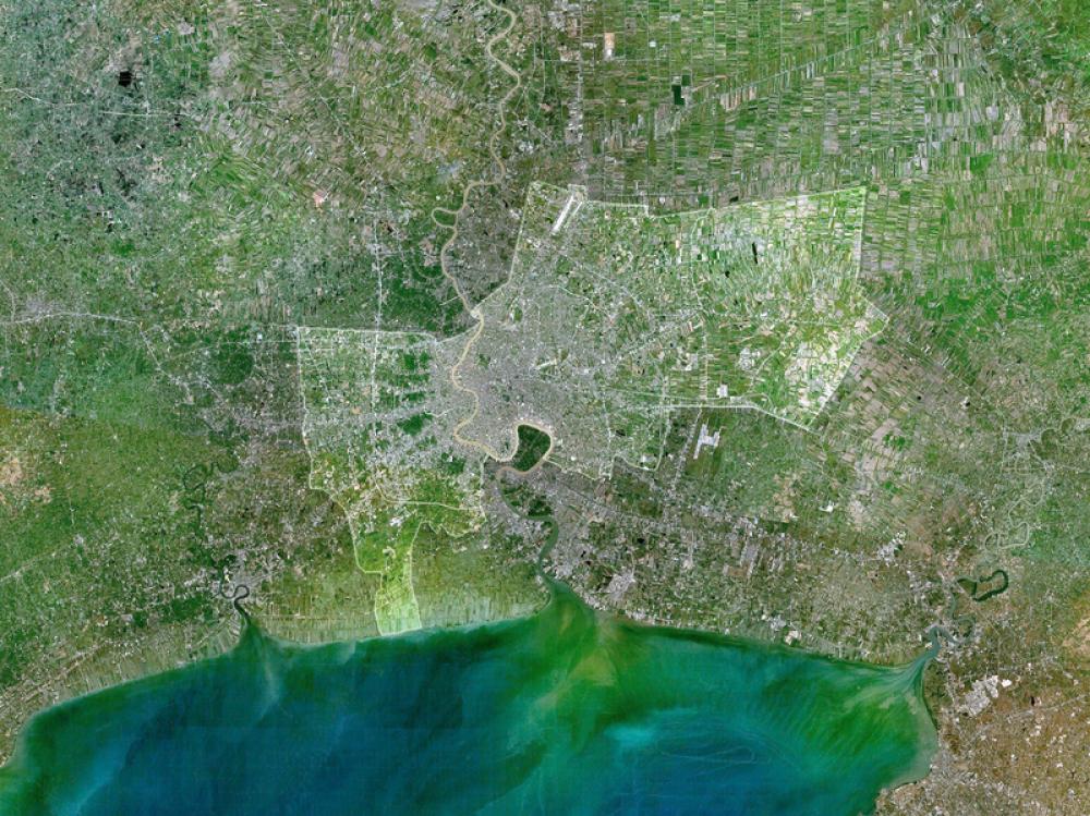 Satellite Image of Bangkok, Thailand free photo Satellite Image of Bangkok, Thailand free photo