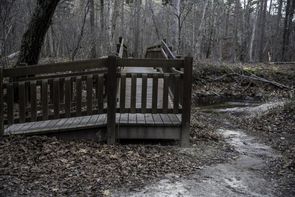Small Wooden Bridge across the creek at Hawn State Park, Missouri free photo Small Wooden Bridge across the creek at Hawn State Park, Missouri free photo