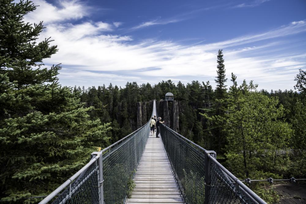 Suspension Bridge across the canyon at Eagle Canyon, Ontario free photo Suspension Bridge across the canyon at Eagle Canyon, Ontario free photo