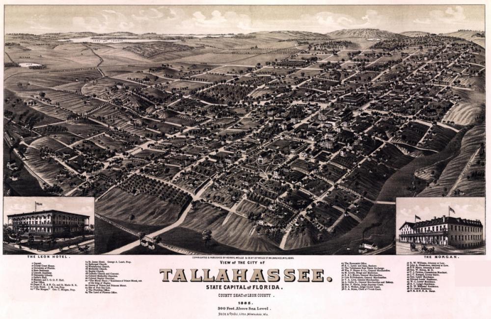 Tallahassee Cityscape in Florida in 1885 free photo Tallahassee Cityscape in Florida in 1885 free photo