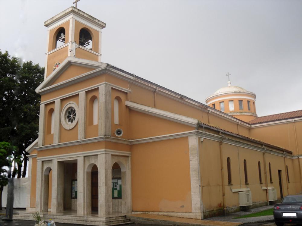 The church of Borgo Sabotino in Latina, Italy free photo The church of Borgo Sabotino in Latina, Italy free photo