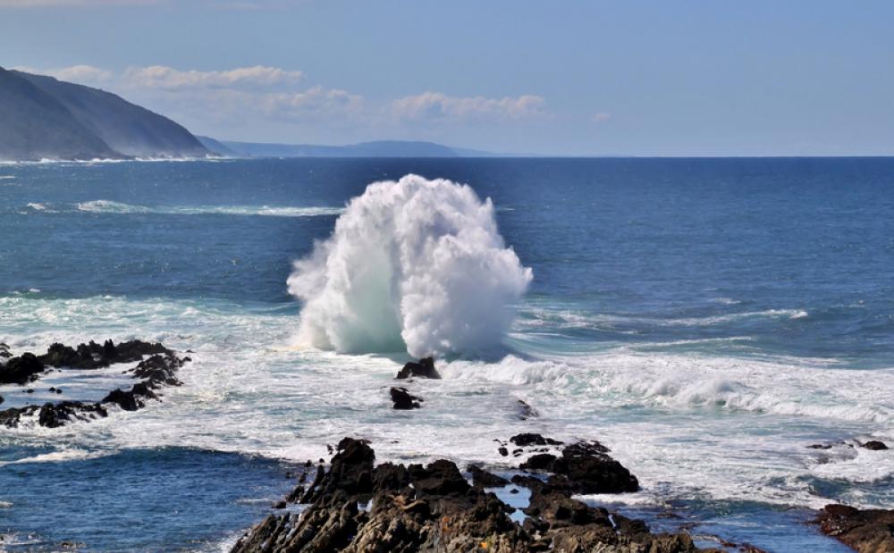 Waves and surf in ocean landscape in South Africa free photo Waves and surf in ocean landscape in South Africa free photo