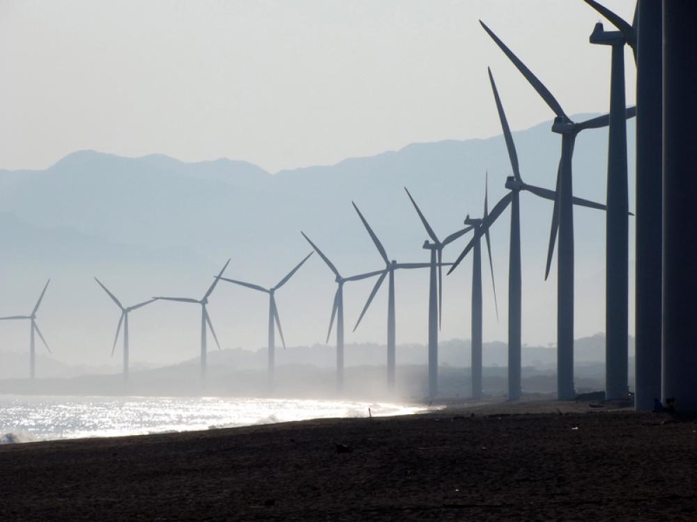 Windmill Farm on the shore in the Philippines free photo Windmill Farm on the shore in the Philippines free photo