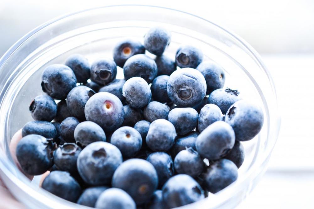 Blueberries in bowl close up Blueberries in bowl close up