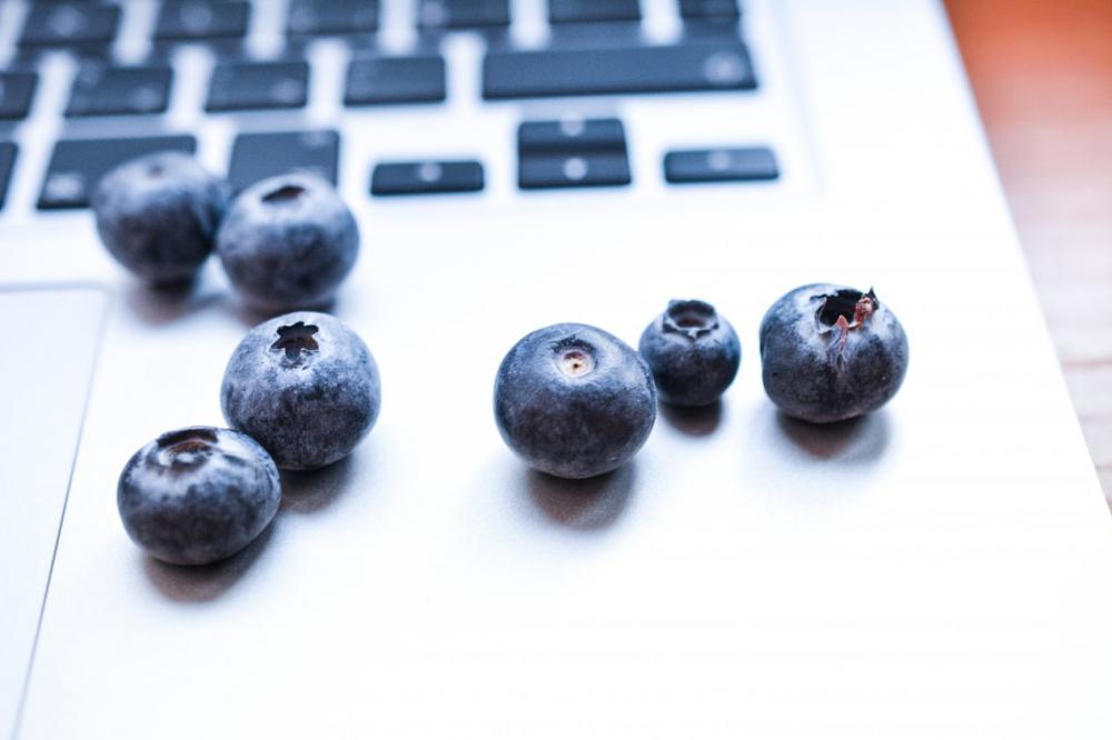 Blueberries on macbook Blueberries on macbook