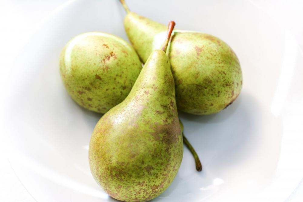 Three pears on white background Three pears on white background
