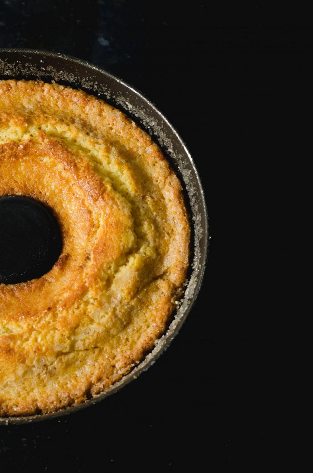 Cake in a beaking form Cake in a beaking form