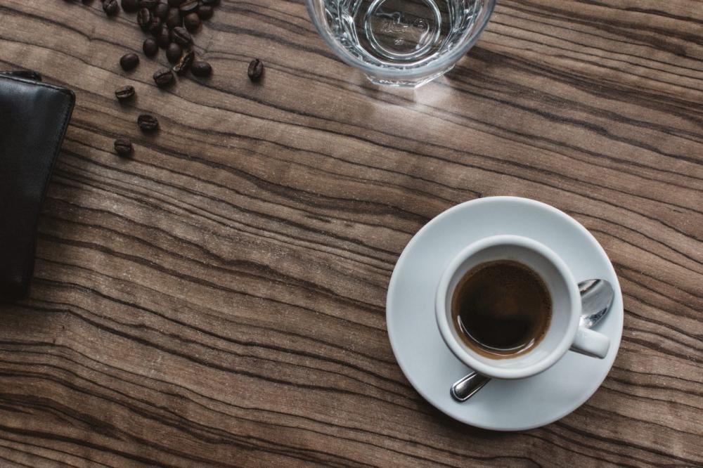 Espresso in a white cup Espresso in a white cup