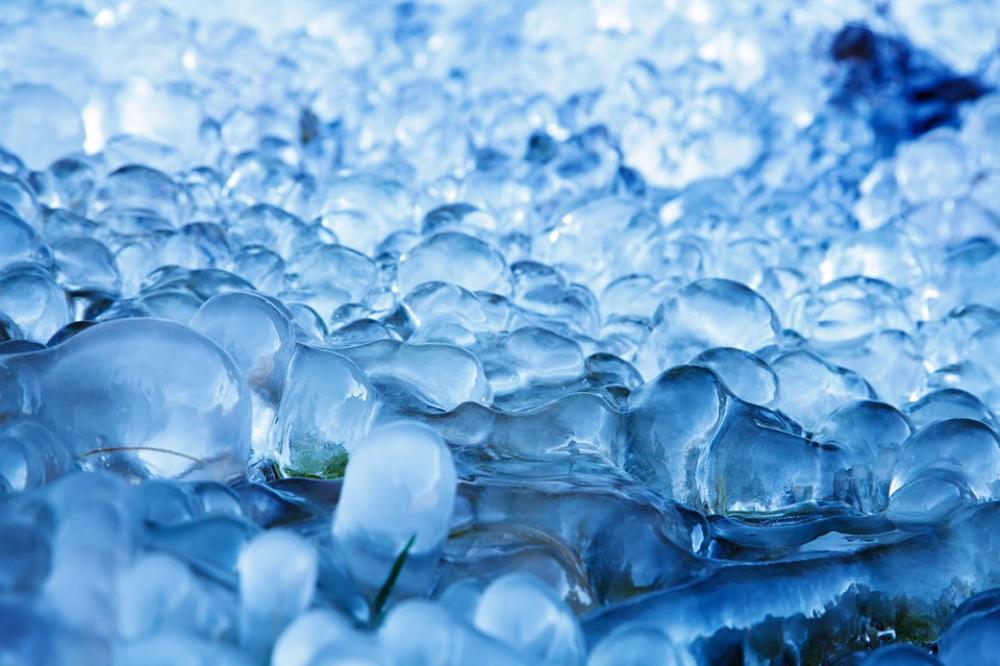 Abstract Ice Frozen Blue Cold Crystal Drop Abstract Ice Frozen Blue Cold Crystal Drop