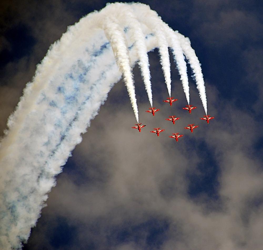 Airshow Fighter Jets Formation Red Arrows Fighter Airshow Fighter Jets Formation Red Arrows Fighter