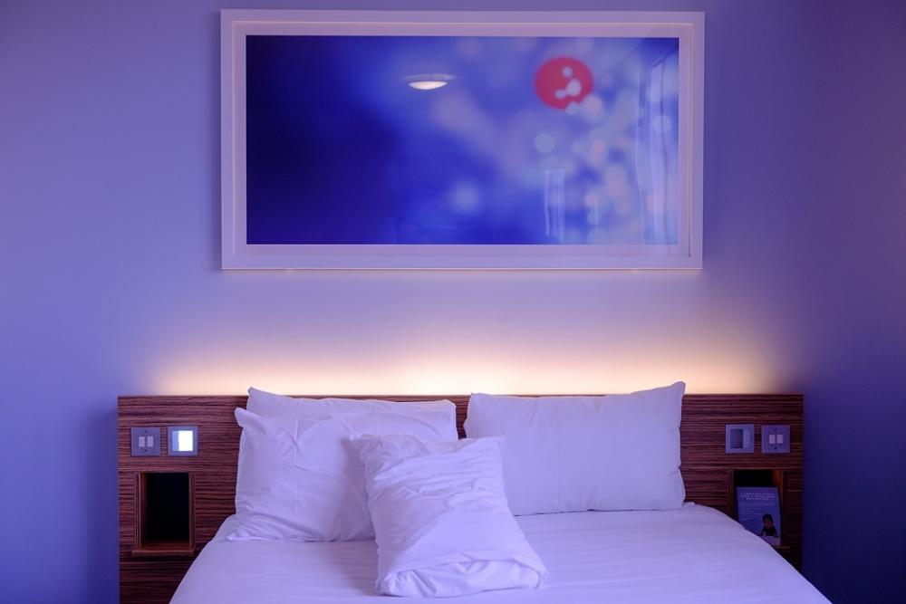 Bedroom Hotel Room White Bedding Wall Art Lodging Bedroom Hotel Room White Bedding Wall Art Lodging