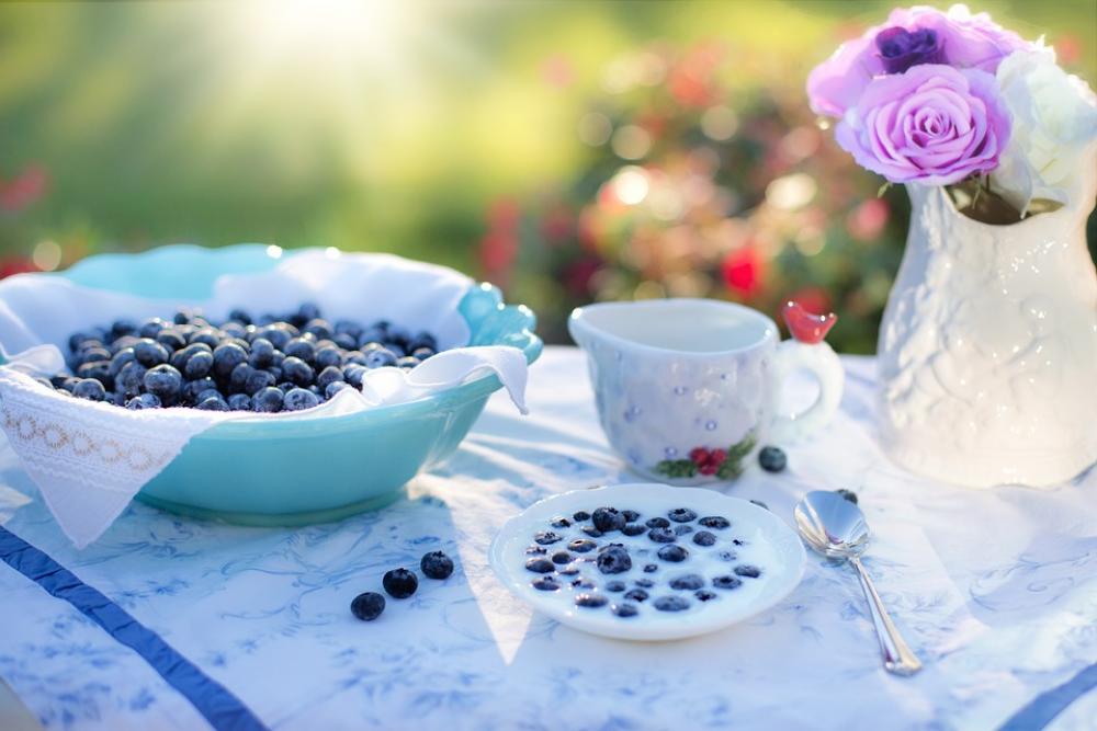 Blueberries Dessert Breakfast Food Berry Fruit Blueberries Dessert Breakfast Food Berry Fruit