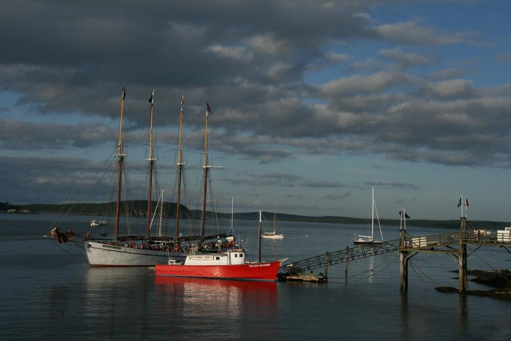 Boat Sea Clouds Water Boat Sea Clouds Water