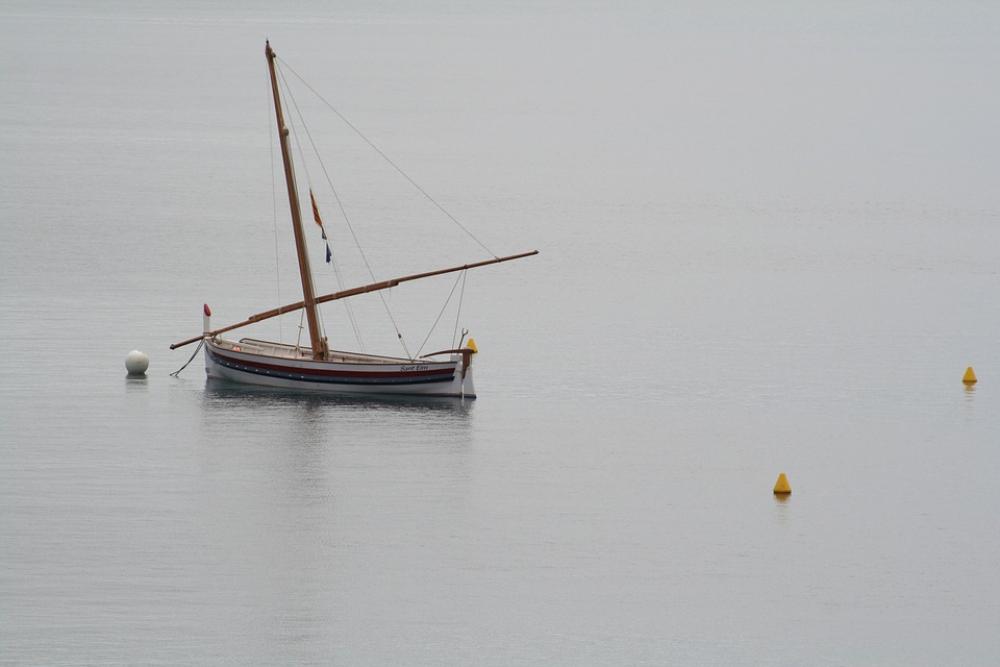 Boat Sea Cadaques Spain Costa Brava Fishing Boat Sea Cadaques Spain Costa Brava Fishing